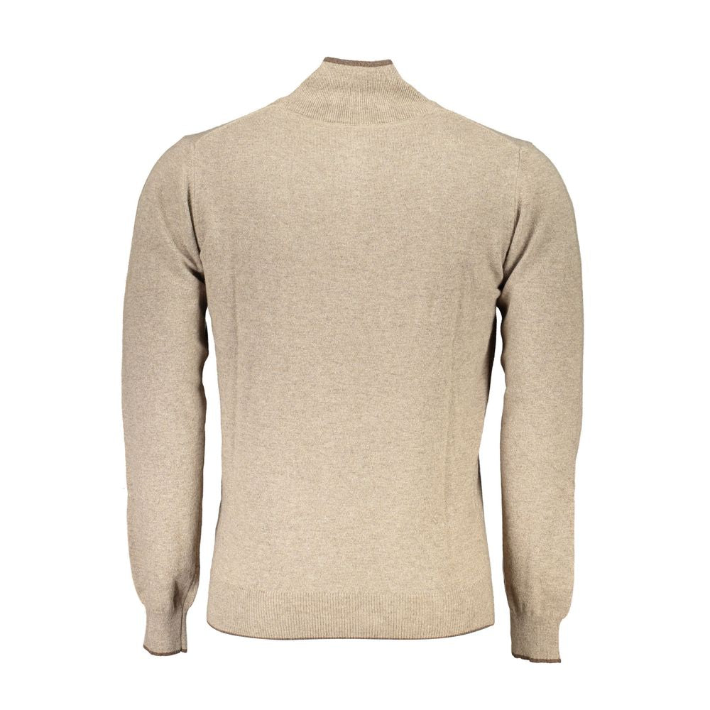 Pull col roulé beige North Sails avec demi-zip