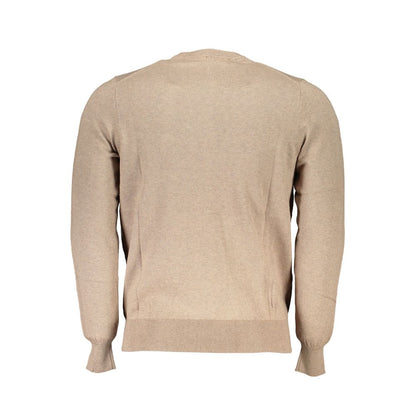 Pull brodé col rond beige North Sails