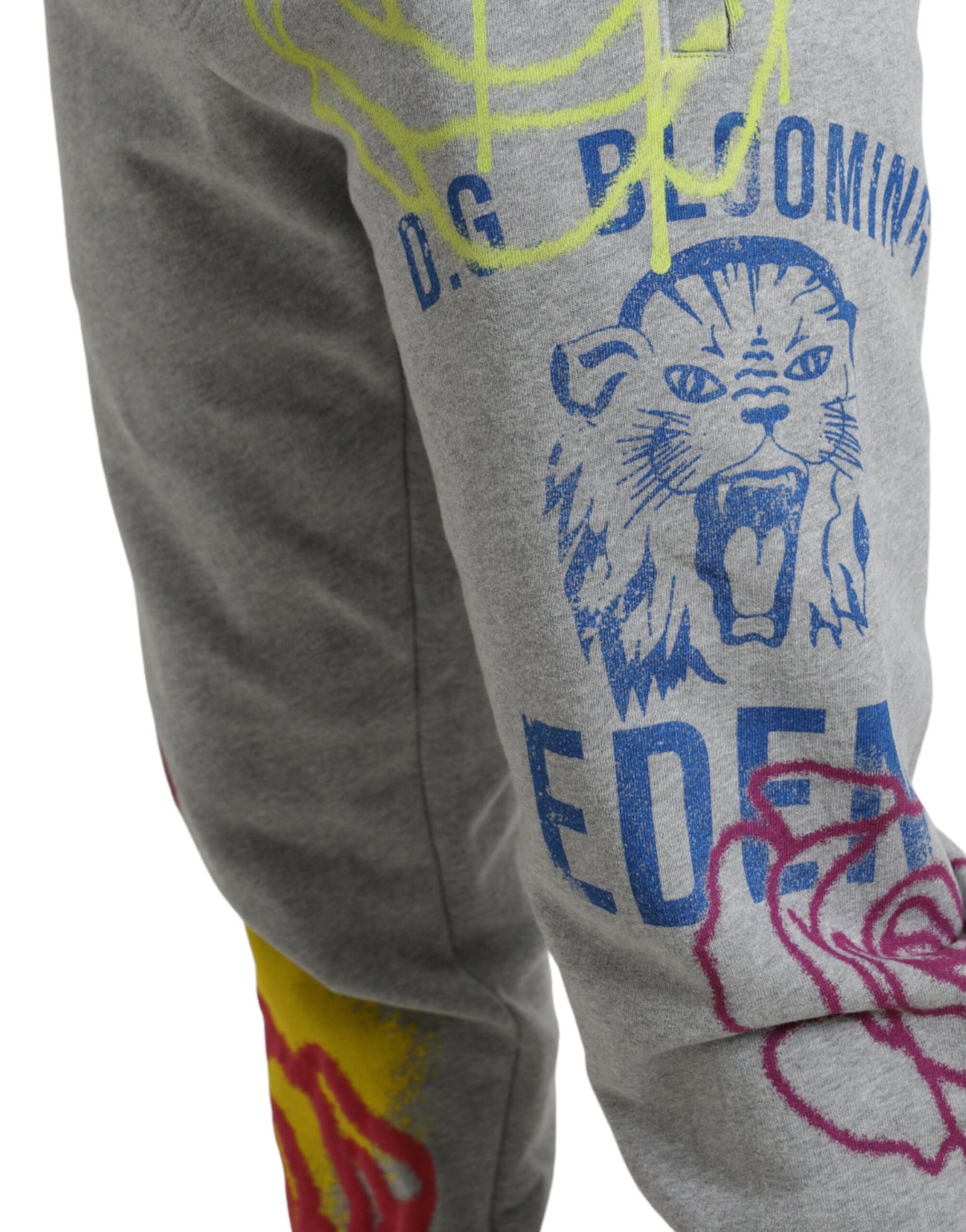 Pantalon de jogging skinny en coton gris Dolce &amp; gabbana