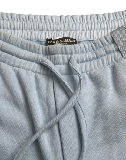 Pantalon de jogging en coton mélangé bleu clair Dolce &amp; gabbana