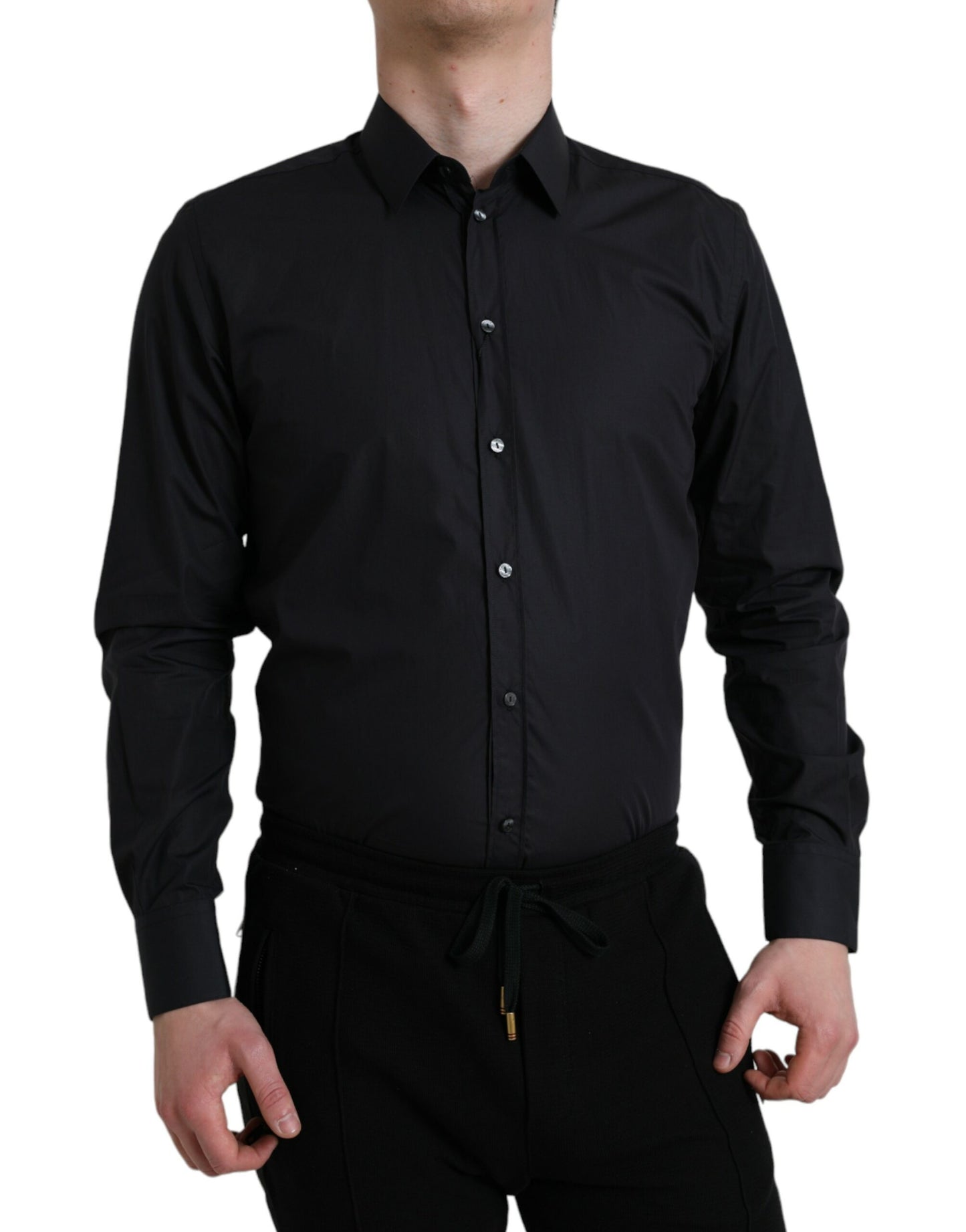 Chemise habillée coupe slim bleu marine Dolce &amp; gabbana