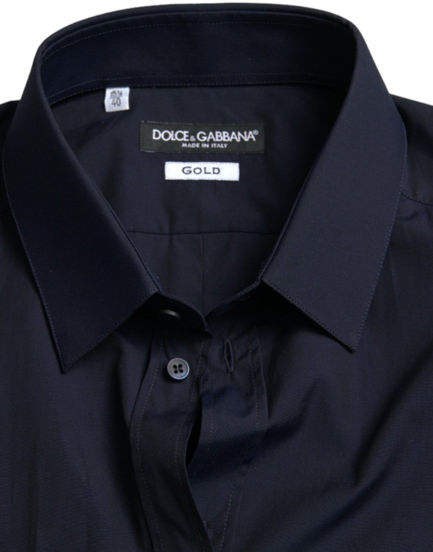 Chemise habillée en jacquard bleu marine Dolce &amp; gabbana