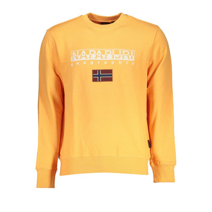 Napapijri - Sweat-shirt brodé à col ras du cou orange élégant