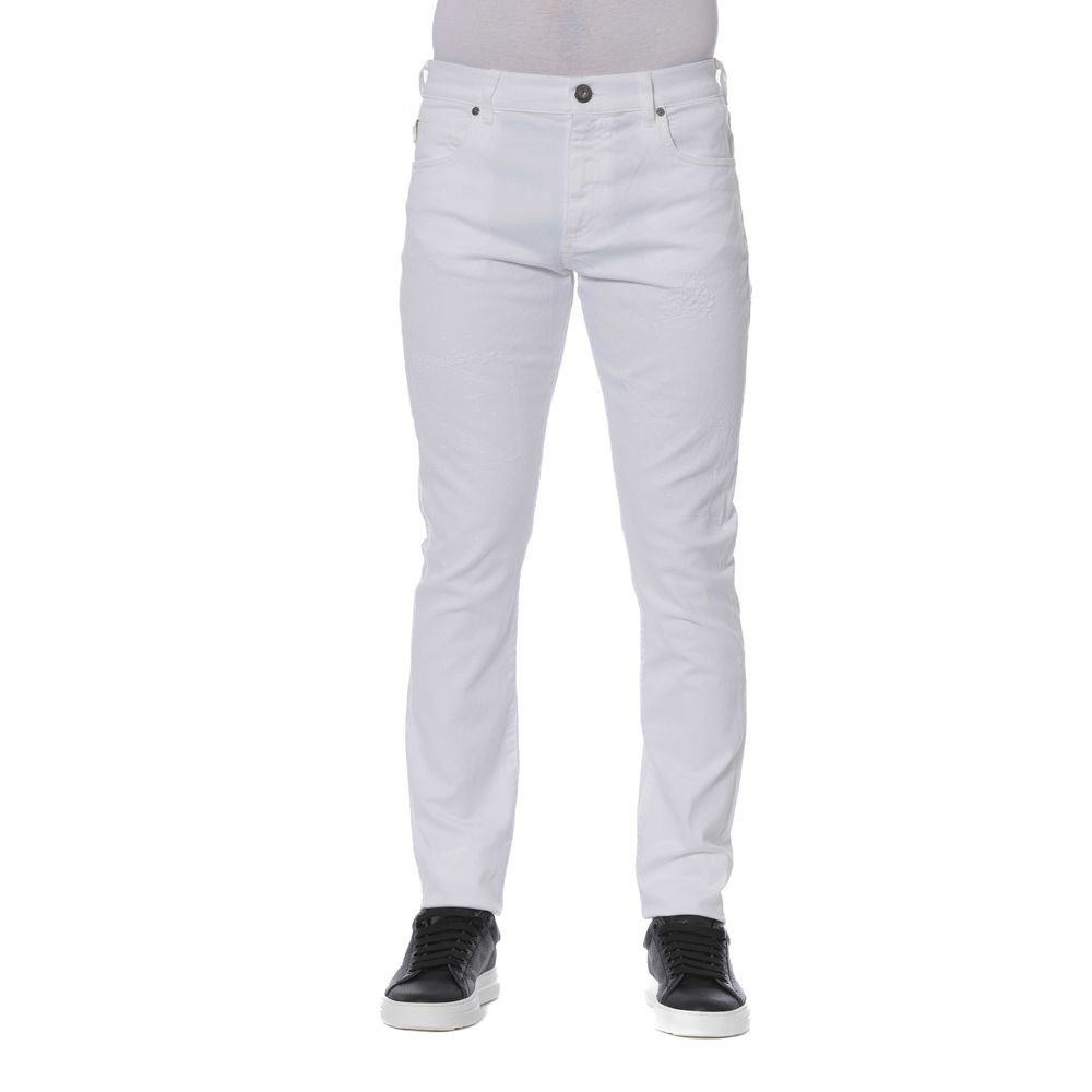 Trussardi jeans jean en coton mélangé blanc