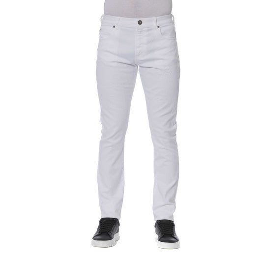 Trussardi jeans jean en coton mélangé blanc