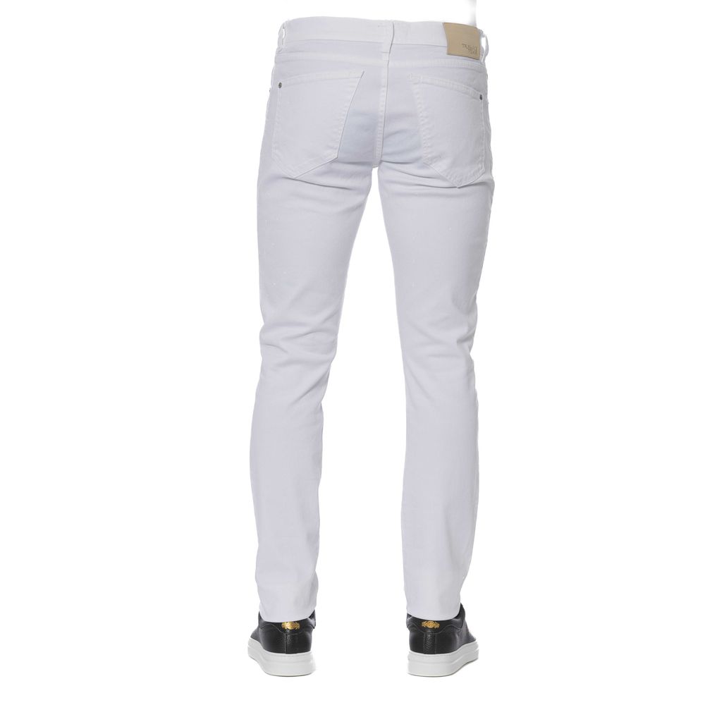 Trussardi jeans jean en coton mélangé blanc