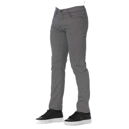 Trussardi jeans pantalon en coton mélangé gris