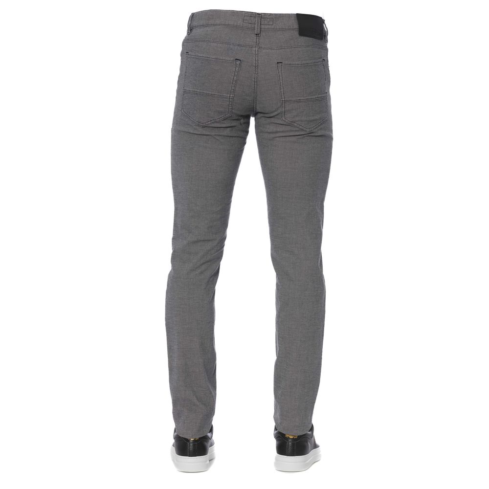 Trussardi jeans pantalon en coton mélangé gris