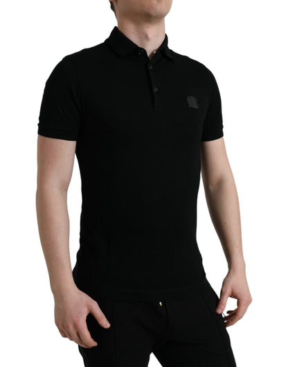 Polo en coton noir Dolce &amp; gabbana