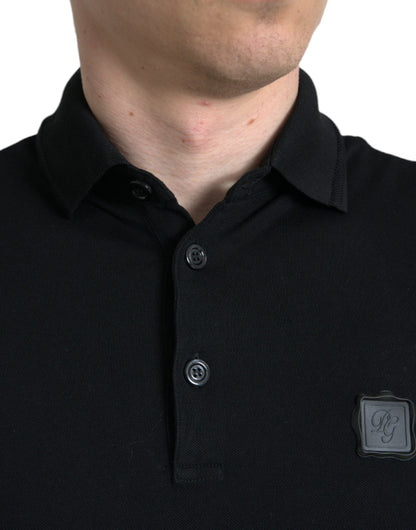 Polo en coton noir Dolce &amp; gabbana