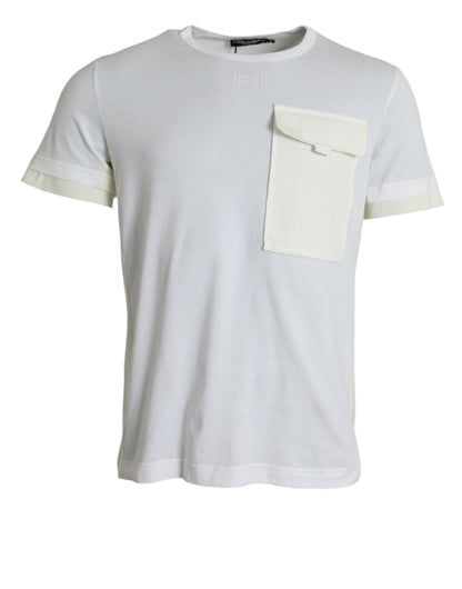 Dolce &amp; Gabbana T-shirt en coton à col rond blanc