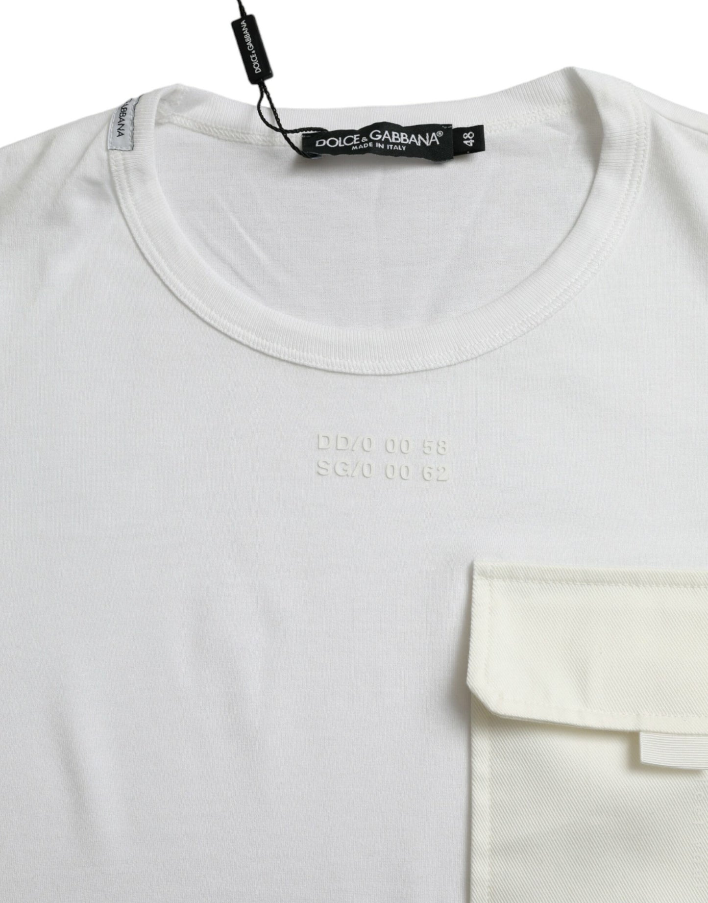 Dolce &amp; Gabbana T-shirt en coton à col rond blanc