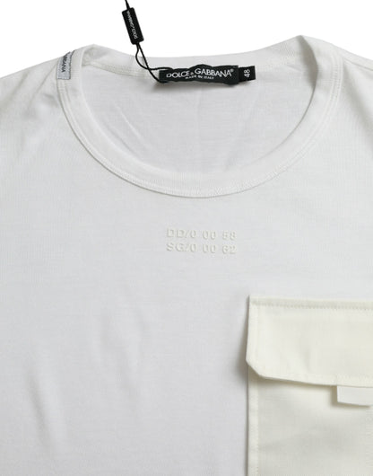 Dolce &amp; Gabbana T-shirt en coton à col rond blanc