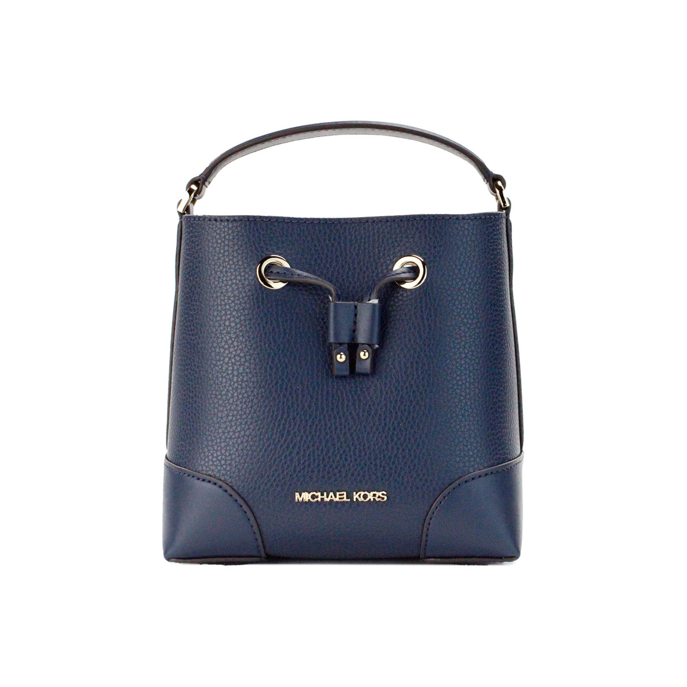 Michael Kors Mercer Petit sac à bandoulière en cuir grainé bleu marine