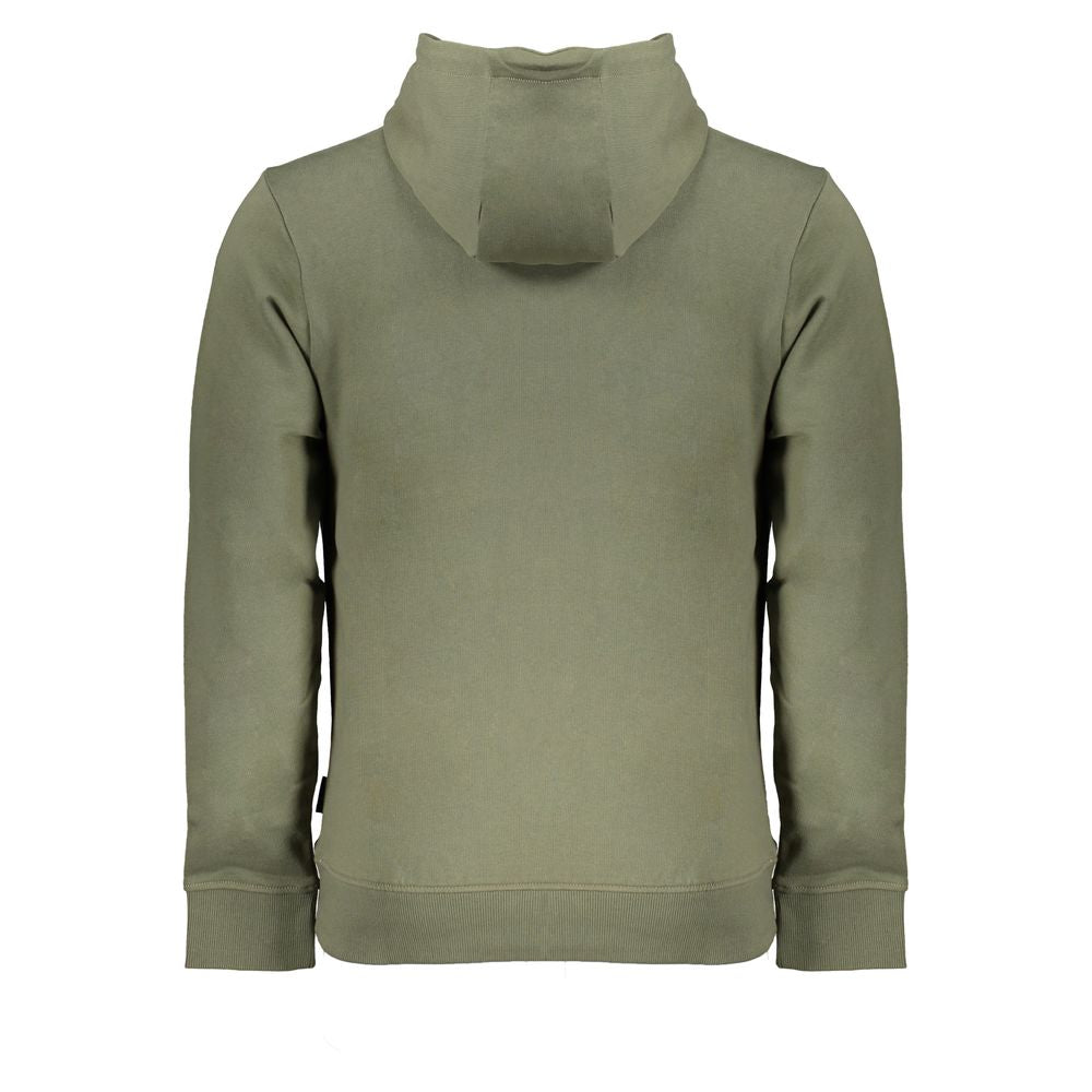 Sweat à capuche Napapijri vert émeraude avec broderie