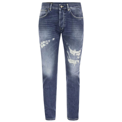 Jean Mius en coton bleu effet vieilli Dondup