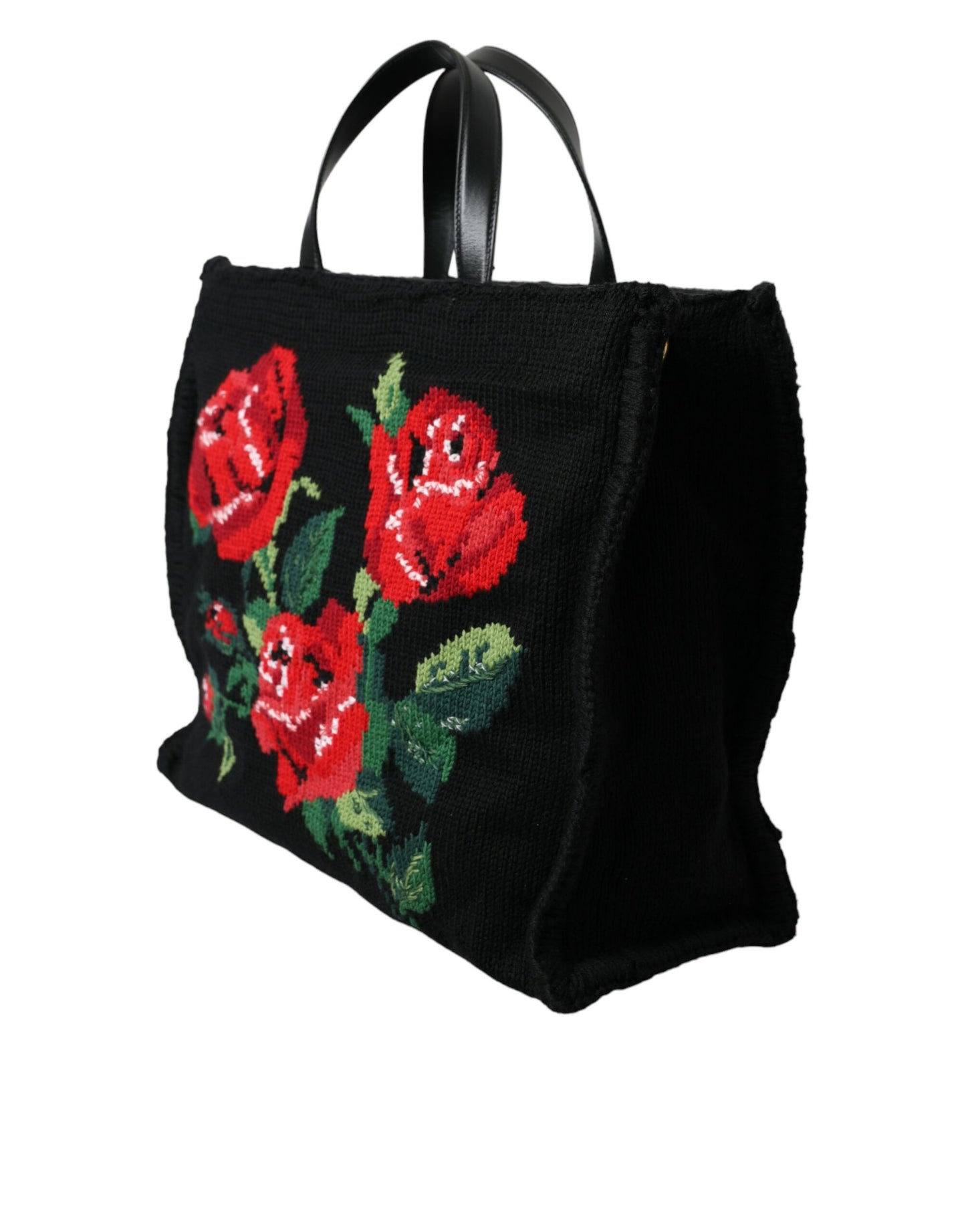 Dolce &amp; Gabbana sac fourre-tout noir fleuri brodé