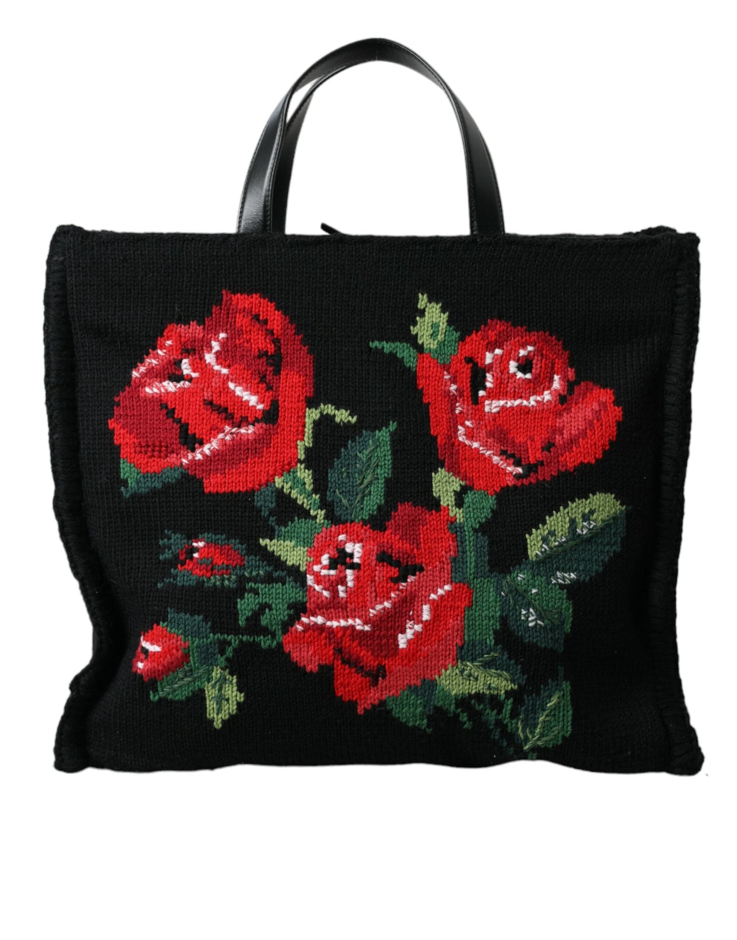 Dolce &amp; Gabbana sac fourre-tout noir fleuri brodé