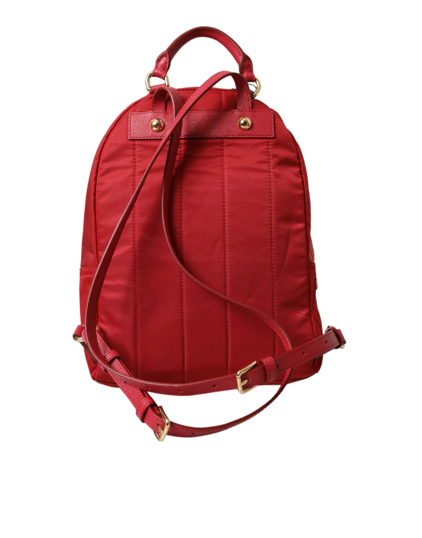 Sac à dos rouge orné Dolce &amp; Gabbana avec détails dorés