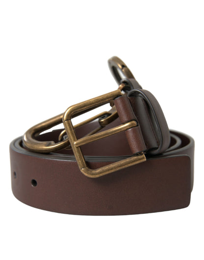 Ceinture en cuir de veau Dolce &amp; gabbana avec fermeture à boucle en métal