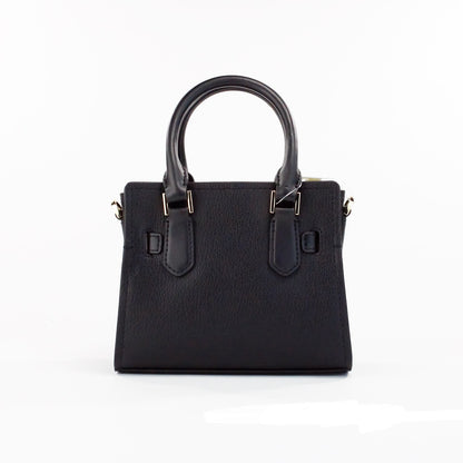 Michael kors hamilton xs petit sac à bandoulière en cuir grainé noir