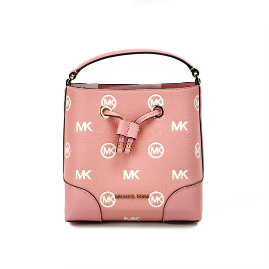 Michael kors mercer petit sac messager seau à cordon en relief primevère