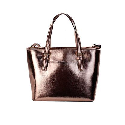 Michael kors jet set primrose métallisé xs fourre-tout haut zip sac fourre-tout sac à main