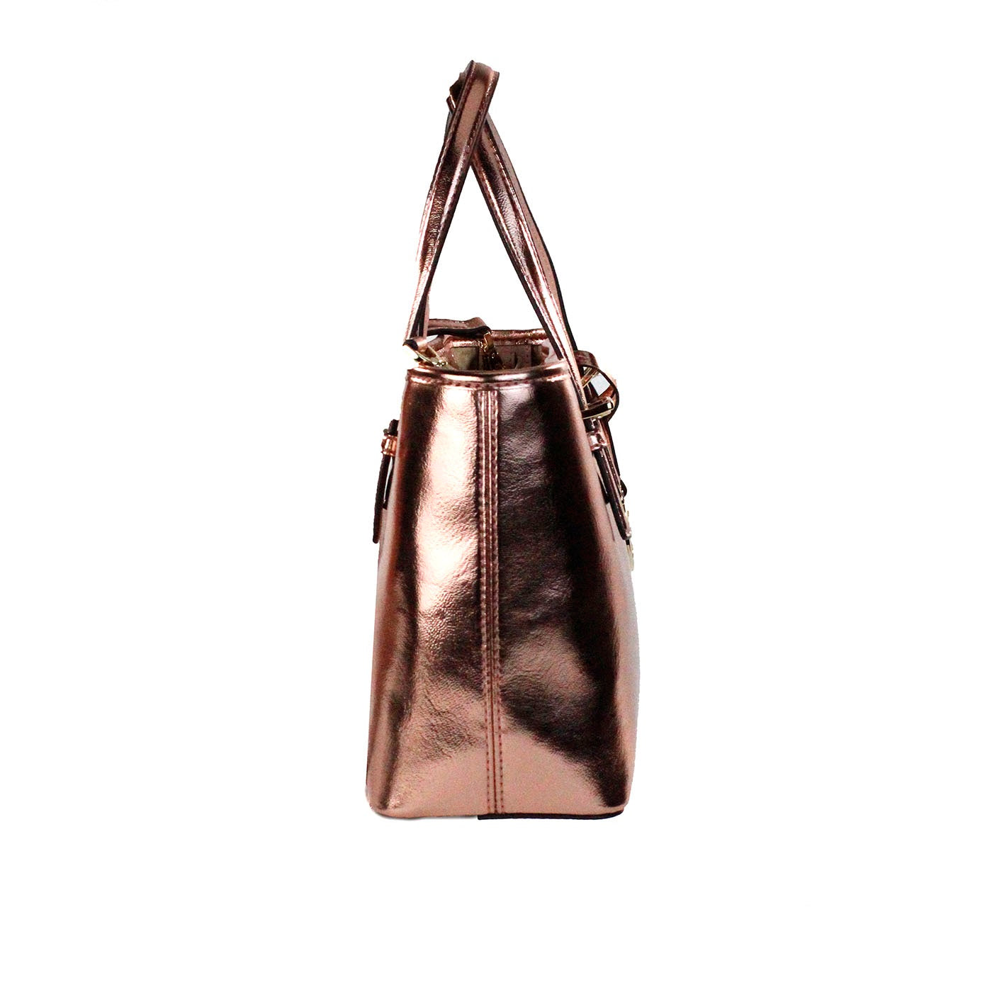 Michael kors jet set primrose métallisé xs fourre-tout haut zip sac fourre-tout sac à main