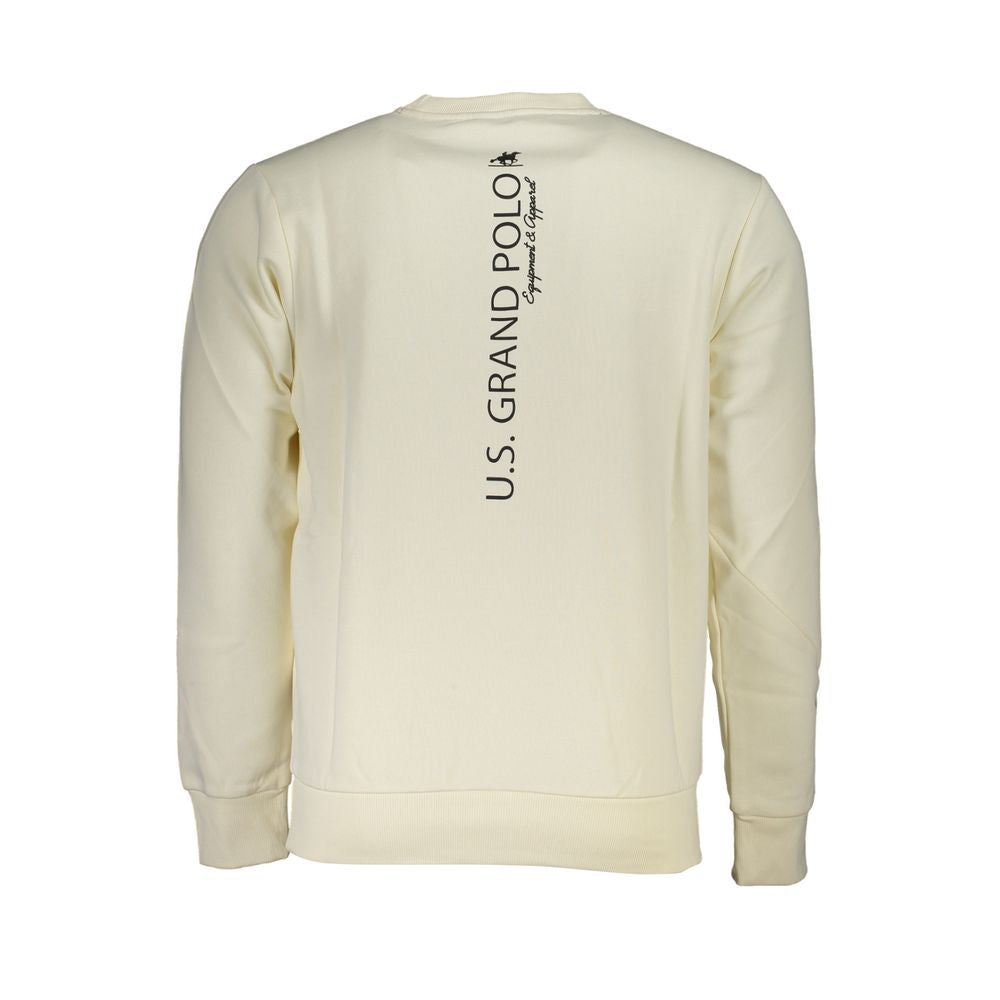 Sweat-shirt col rond blanc classique Us grand polo