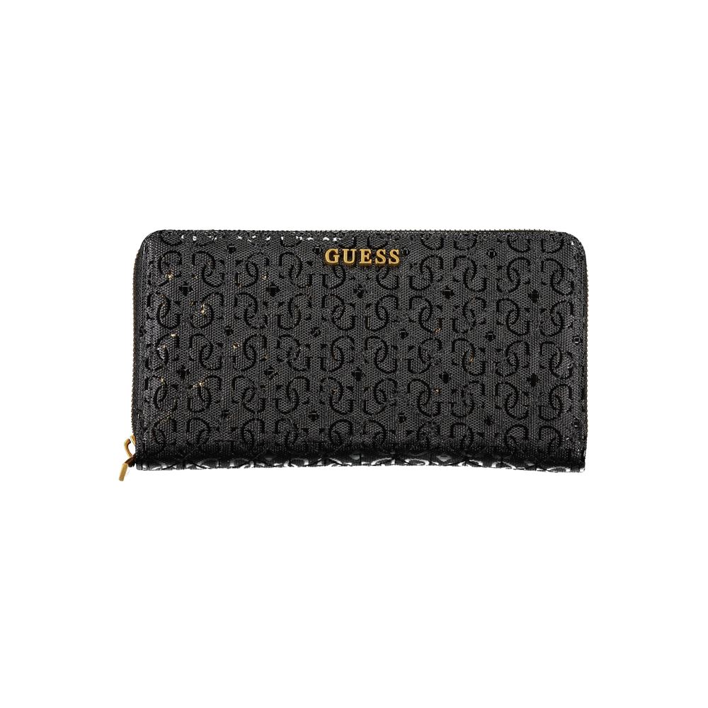 Portefeuille Guess jeans en polyéthylène noir avec fermeture zippée