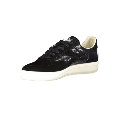 Baskets Diadora noires à lacets avec cristaux swarovski