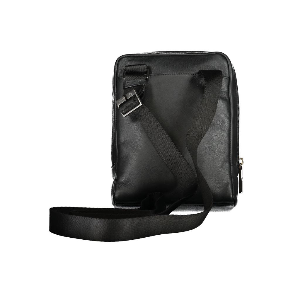 Sac bandoulière Piquadro en cuir noir