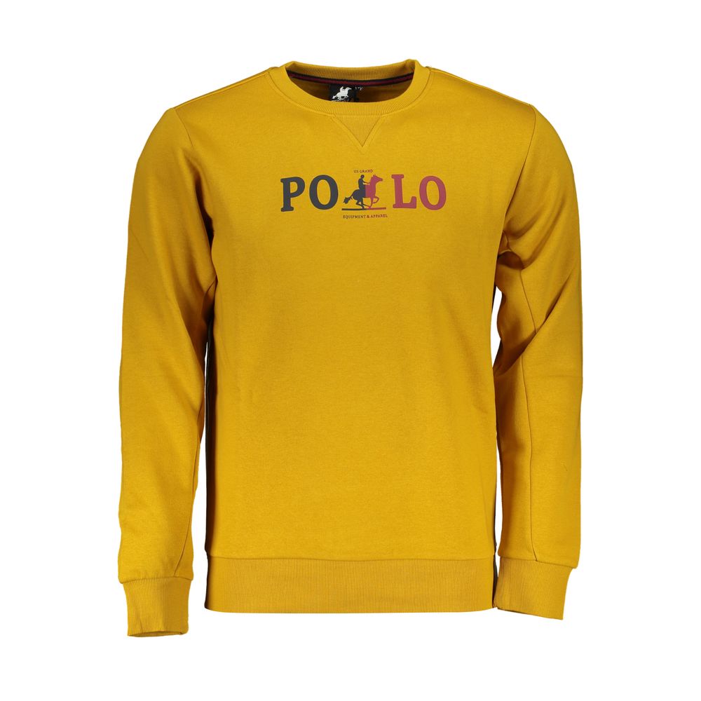 Sweat-shirt ras du cou en molleton jaune soleil Us grand polo