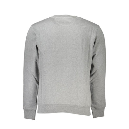 Sweat-shirt col rond en coton gris La Martina