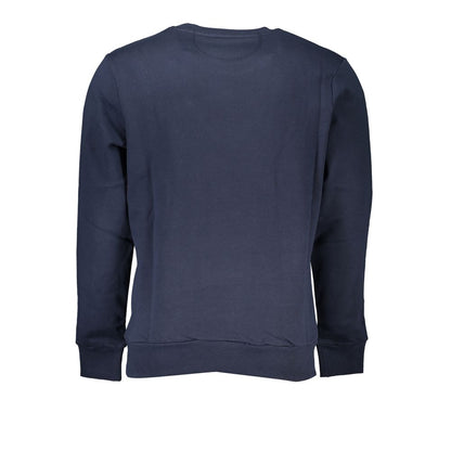 Sweat-shirt brodé col rond bleu La Martina