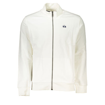 Sweat polaire blanc La Martina - coupe classique