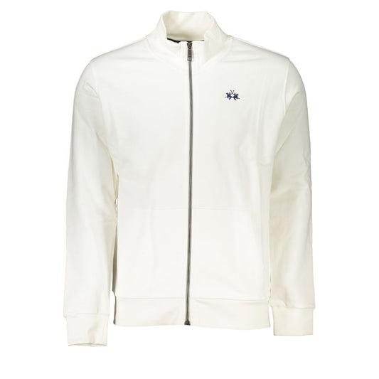 Sweat polaire blanc La Martina - coupe classique