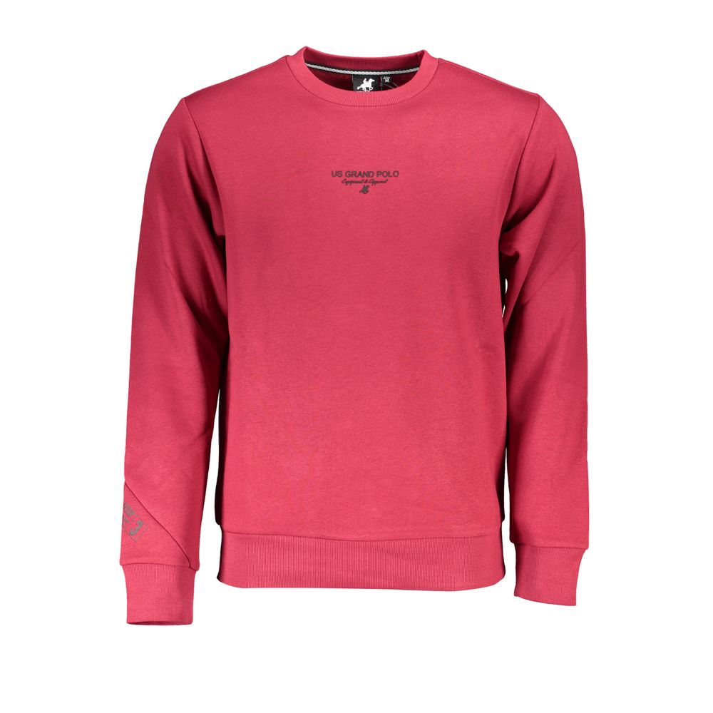 Sweat col rond en molleton rose Us grand polo