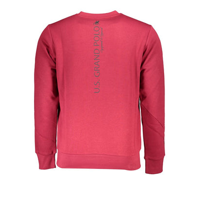 Sweat col rond en molleton rose Us grand polo