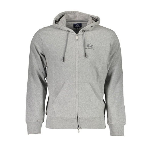 Sweat à capuche gris La Martina pour homme