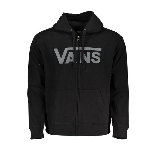 Vans - Sweat-shirt zippé à capuche noir élégant