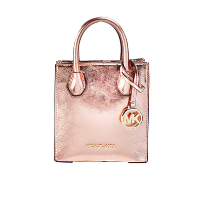 Michael kors mercer xs primrose métallisé nord sud shopper sac à bandoulière