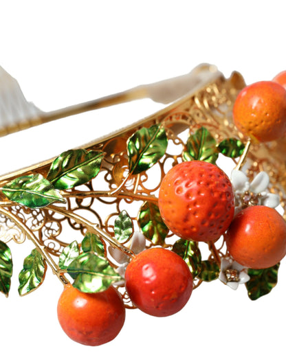 Couronne orange sicilienne en cristal multicolore Dolce &amp; gabbana