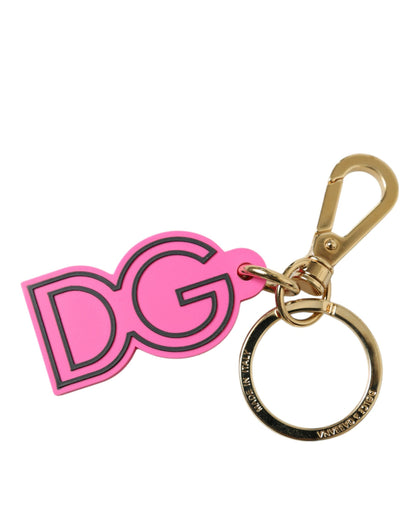 Porte-clés logo doré et rose Dolce &amp; gabbana