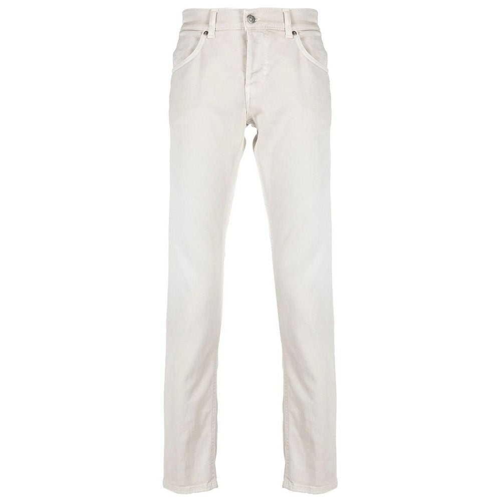 Pantalon Dondup en coton mélangé crème