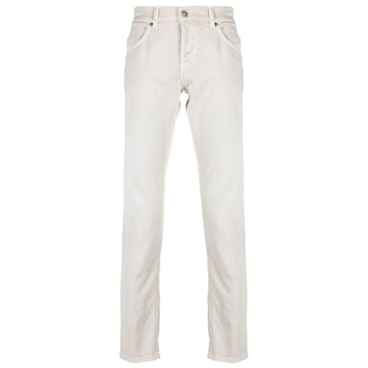 Pantalon Dondup en coton mélangé crème