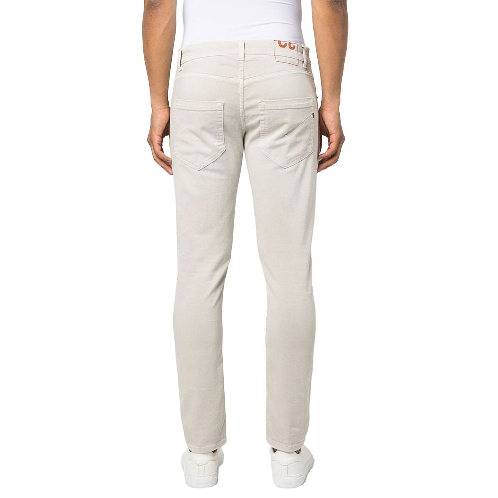 Pantalon Dondup en coton mélangé crème