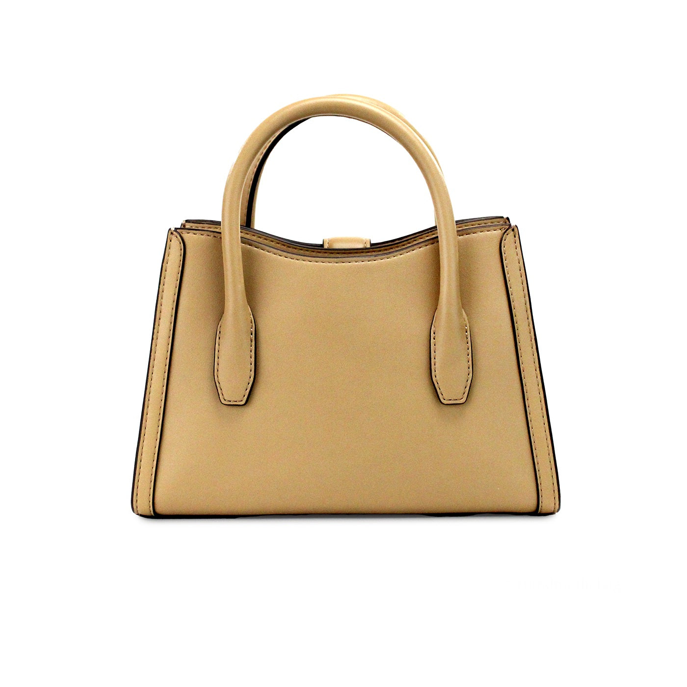 Michael kors gabby petit sac à bandoulière en faux cuir camel avec fermeture éclair