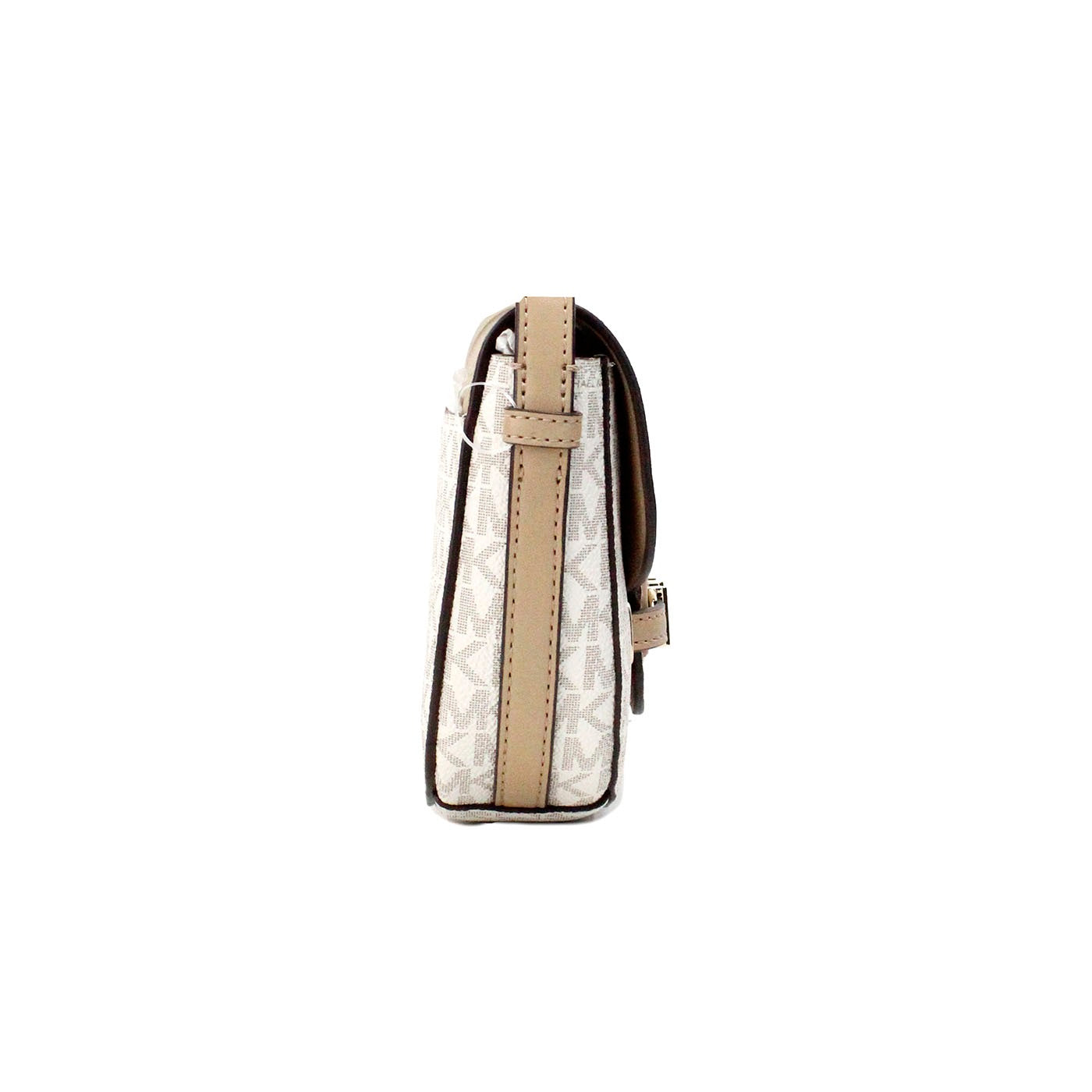 Michael kors reed petit sac à bandoulière à rabat en PVC signature camel