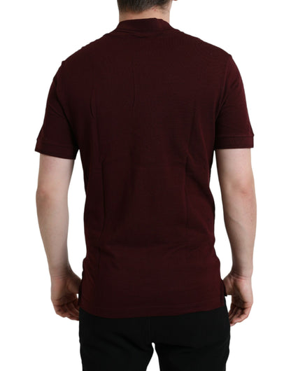 Dolce &amp; Gabbana Polo élégant en coton mélangé marron